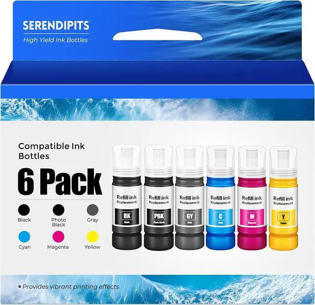 Main image of Compatible for EPT552 Ink Refill Bottles 6-Pack ET-8550 ET-8500 Ink Refill Bottle Replacement for ET 8550 ET 8500 ET8550 ET8500 Printer (BK PB C M Y GY)