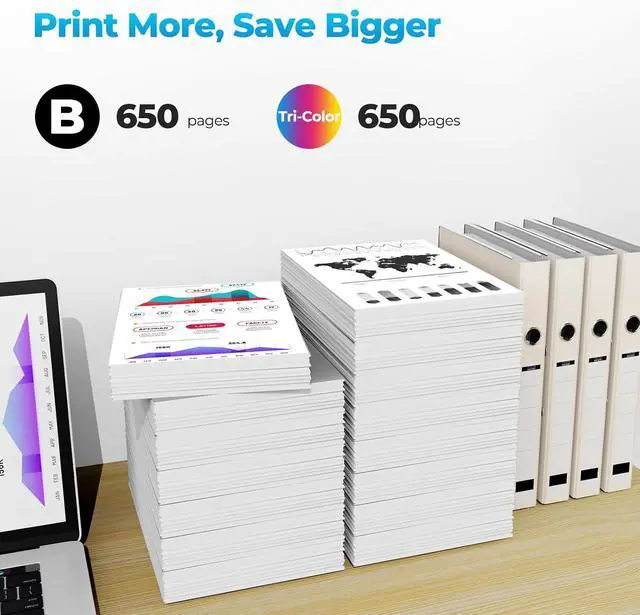 Alt view image 3 of 7 - 68 68XL Ink Cartridges Envy 6155e Envy 6555e ink Compatible with hp 68 68e 68XL hp68 Ink Cartridges 68 e 68 xl 68 Black Color Combo Pack Compatible for Envy 6100e 6500e 6155e 6555e 6155 6555 Printers