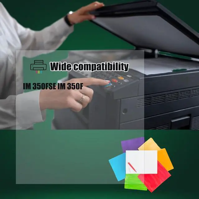 Alt view image 2 of 7 - Compatible for Ricoh IM350F Toner Cartridge Work for Ricoh IM 350FSE IM 350F Printers, with Chip, High Yield 24000 Pages, High-Definition Printing (1 Pack Black)