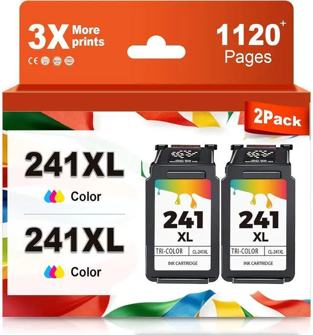 Main image of Ubinki 241XL Color Ink Cartridge Replacement for Canon 241 XL CL241 CL-241XL Ink Cartridges Tri-Color to MG3620 MG3600 TS5120 TS5100 MG2120 MG3520 MX472 MX452 MX512 MX532 Printer (2 Pack)