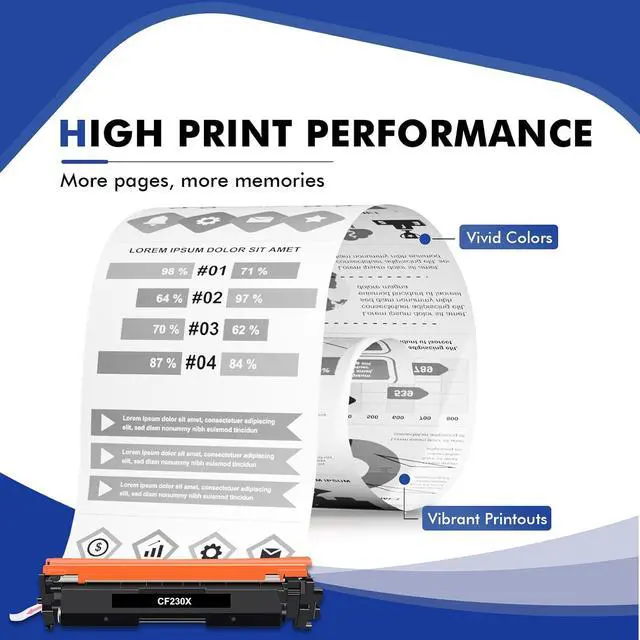 Alt view image 4 of 6 - 30X CF230X Black High Yield Toner Cartridge 30A CF230A M203dw M227fdw 2Pack
