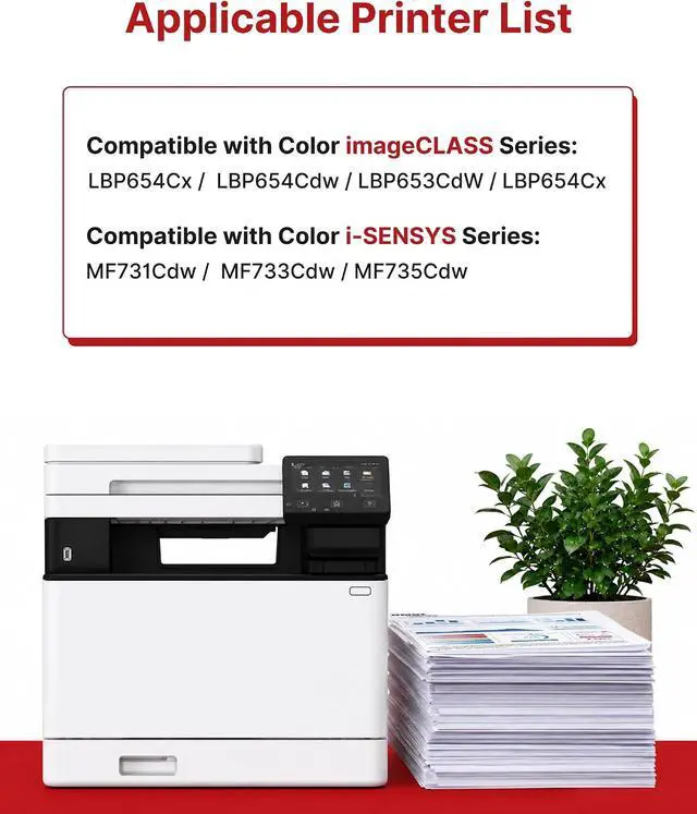 Alt view image 2 of 7 - 046 Toner Cartridge 4 Pack Replacement for Canon 046 046H CRG-046 CRG-046H
