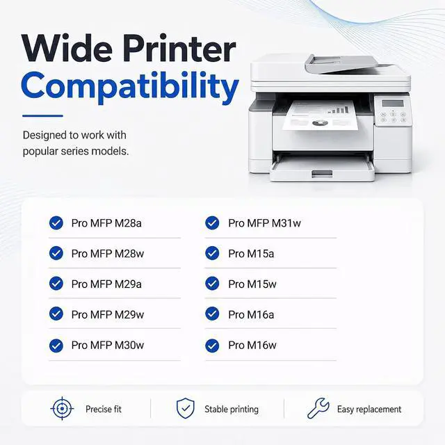 Alt view image 2 of 7 - 48A CF248A Toner Cartridge 2 Pack High Yield Replacement for HP 48A Black to use with Pro M15w M28w M29w M31w M28a M29a M30w M15a M16a M16w Printer