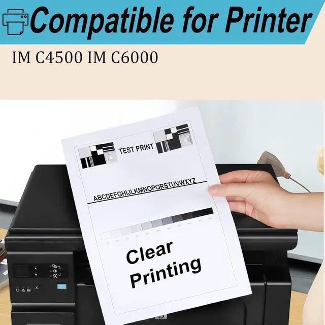 Alt view image 2 of 7 - IMC6000 Imaging Unit Compatible for Ricoh IM C4500 IM C6000 Printers, High Yield 100000 Pages, Print More Pages (1 Pack Black)