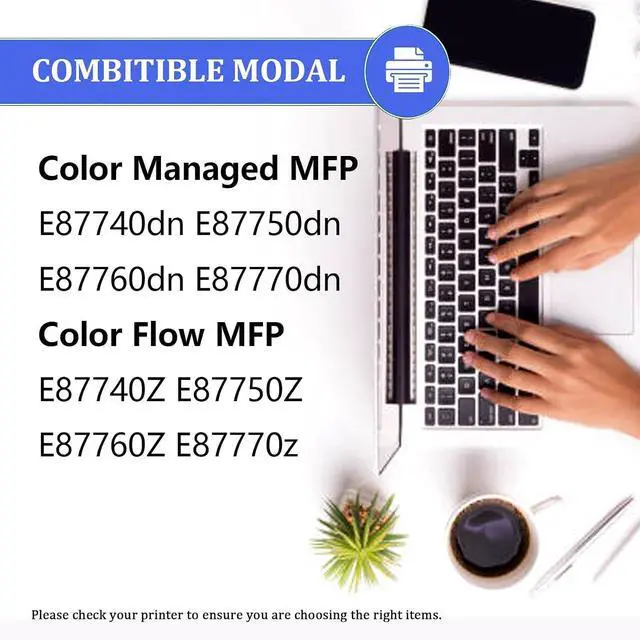 Alt view image 2 of 7 - W9170MC W9171MC W9172MC W9173MC Toner Cartridges Compatible for HP, Quality Toner for HP Color MFP E87740 E87750 E87760 E87770 Printers, 1 Black