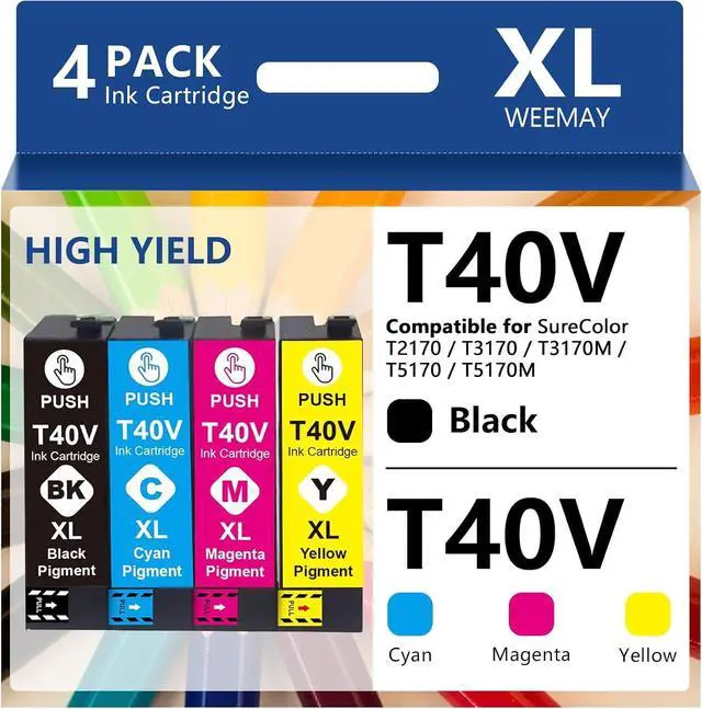 Main image of Weemay T40V T40W Ink Cartridge Compatible for SureColor T2170 Ink Cartridge