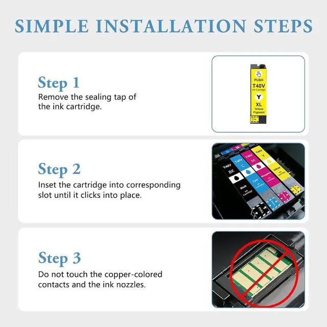 Alt view image 4 of 6 - Weemay T40V T40W Ink Cartridge Compatible for SureColor T2170 Ink Cartridge