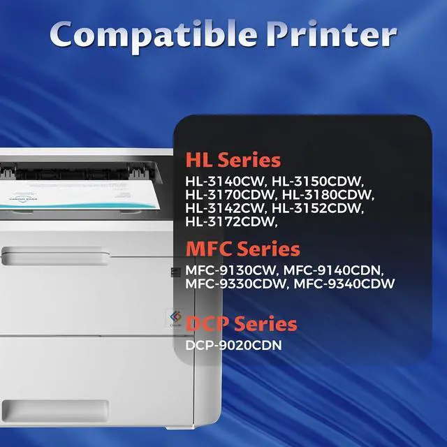 Alt view image 2 of 7 - TN221 TN225 Toner Cartridges 4 Pack Compatible with MFC-9340CDW MFC-9330CDW