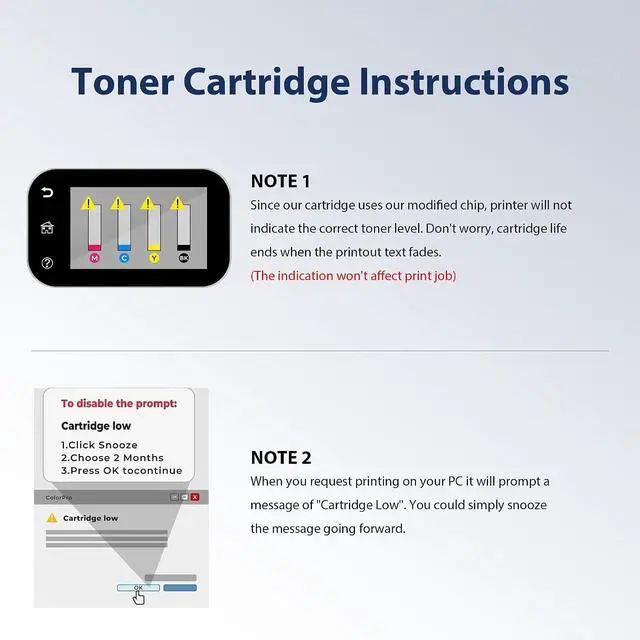 Alt view image 6 of 7 - 206X Toner Cartridges 4 Pack High Yield with Chip Replacement for HP 206A 206X W2110X W2111X W2112X W2113X for Color LaserJet Pro M255dw M255nw MFP M283cdw M283fdn M283fdw Printer (B/C/Y/M)