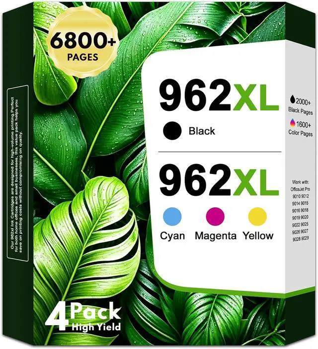 Main image of 962XL Ink Cartridges High Yield 4-Pack Replacement for HP 962XL 962 XL Ink