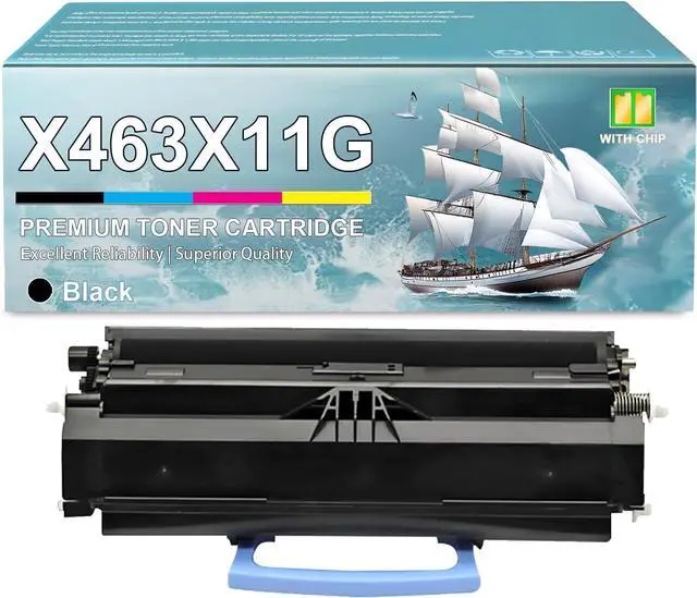Main image of X463X Toner Cartridge Compatible for Lexmark X463X11G Black Cartridge with Chip Work for Lexmark X463 X464 X466 X463de X464de X466de X466dte X466dwe Printers, 1 Pack