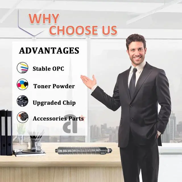Alt view image 4 of 7 - MP C5501 Toner Cartridges Replacement for Ricoh MP C5501 841452 841455 841454 841453 Toner Cartridge Compatible for Ricoh Aficio MP C4501 C5501 Savin C9145 Printers