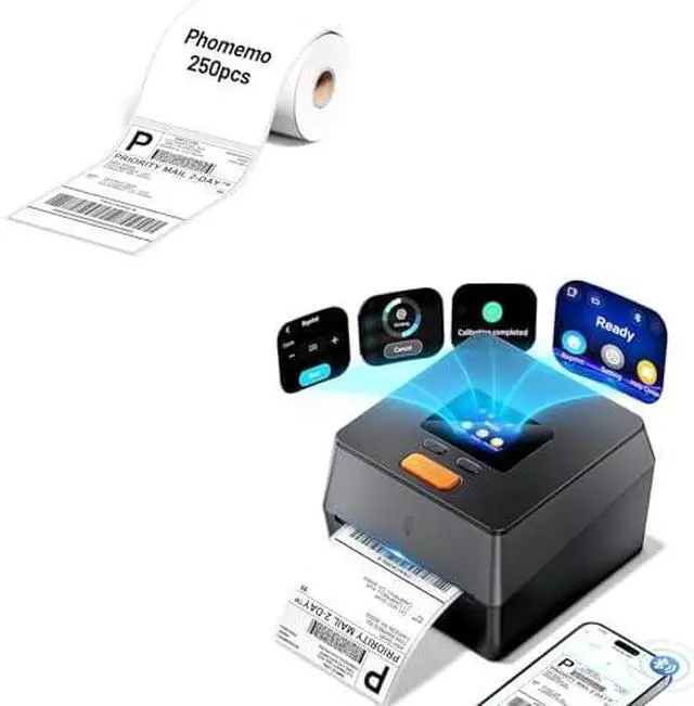 Main image of Phomemo D420D Shipping Label Printer & Packs of 250pcs 4x6 Thermal Labels