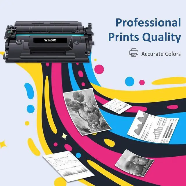 Alt view image 5 of 7 - 148X W1480X High Yield Toner Cartridges Compatible for HP 148X with Chip
