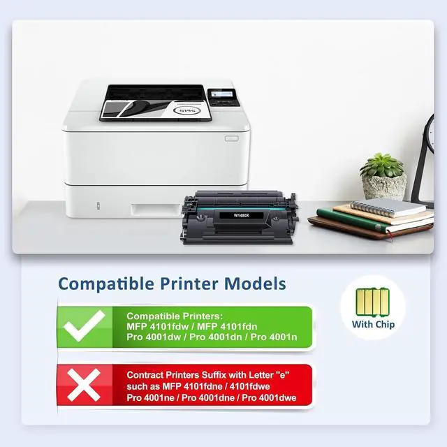 Alt view image 2 of 7 - 148X W1480X High Yield Toner Cartridges Compatible for HP 148X with Chip