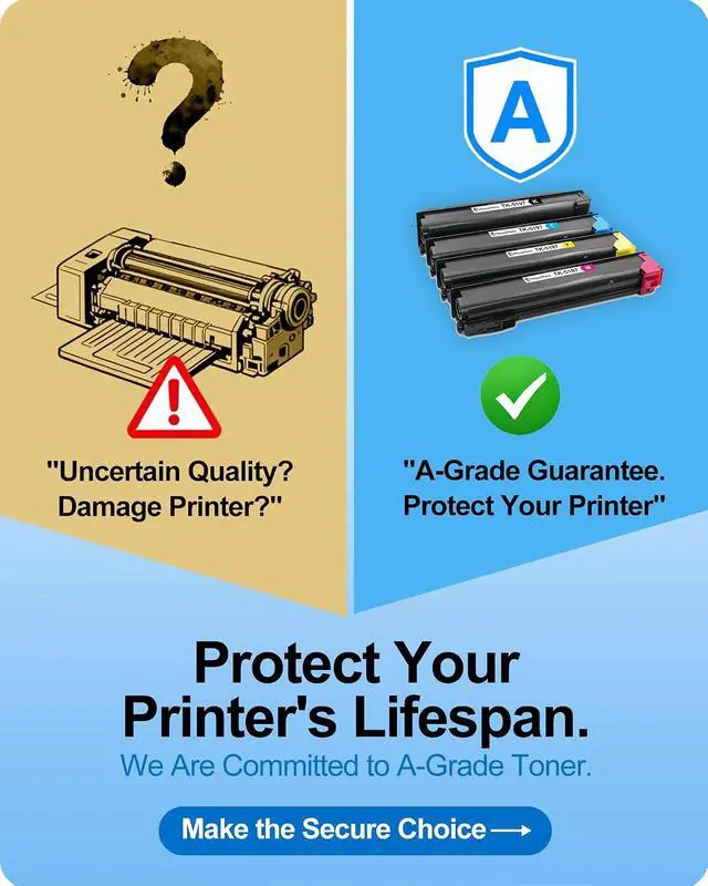Alt view image 2 of 7 - MasaiMara TK-5197 TK5197 Compatible Toner Cartridge for Kyocera TASKalfa 306ci 307ci 308ci and Copystar CS 306ci CS 307ci CS 308ci Printer (Black Cyan Magenta Yellow, 4-Pack)