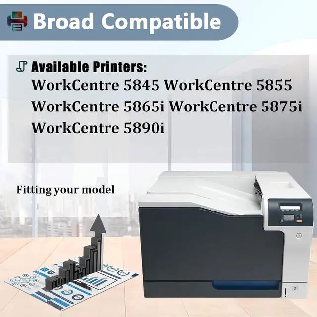 Alt view image 2 of 7 - 006R01551 Toner Cartridge Replacement for Xerox 006R01551 Toner Cartridges Work for Xerox WorkCentre 5845 5855 5865i 5875i 5890i Printers 1 Black Pack