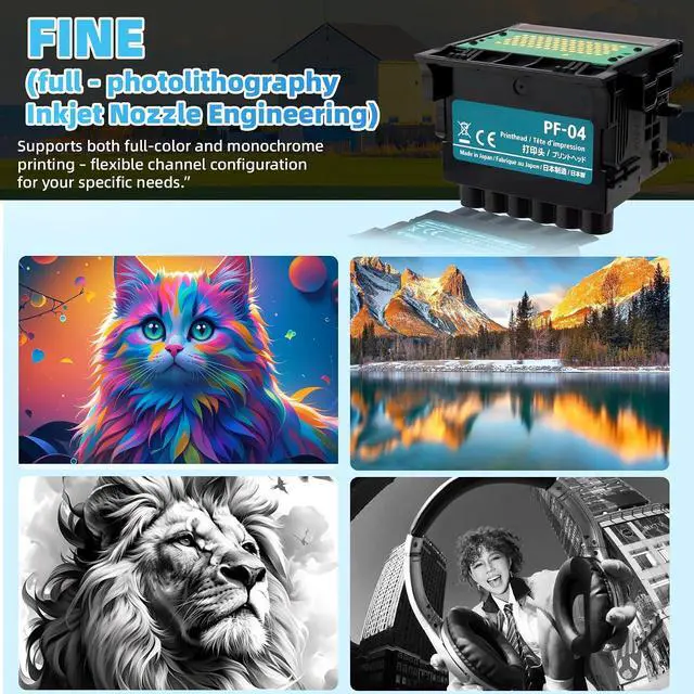 Alt view image 3 of 7 - PF-04 Printhead Replacement of Canon PF-04 printhead, Compatible with IPF650 IPF655 IPF750 IPF760 IPF765 IPF755 Printer Head