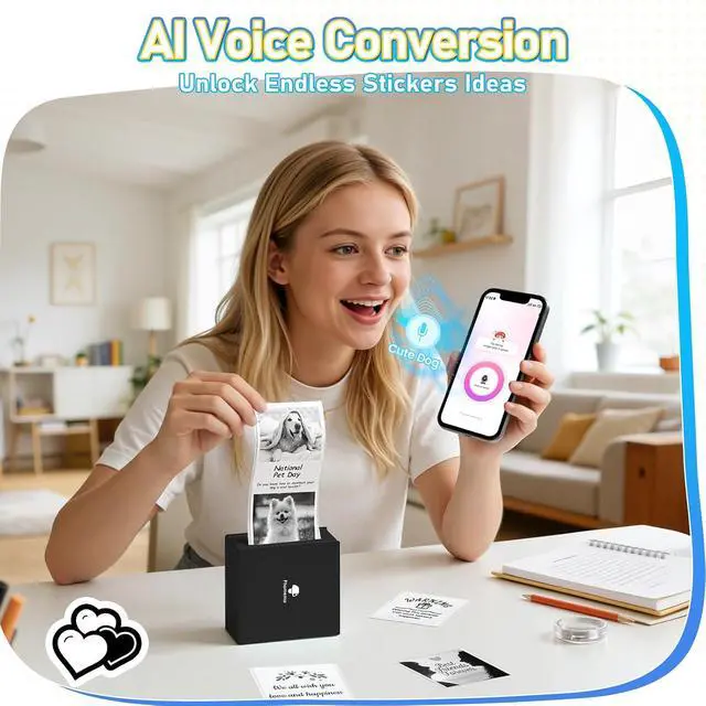 Alt view image 5 of 7 - Phomemo Sticker Printer, Inkless Mini Thermal Sticker Printer Machine