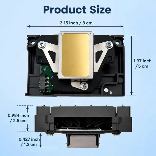 Alt view image 2 of 7 - L1800 DTF Printhead Replacement New Printhead for L1800 DTF Printer, Stable Ink Flow, Compatible with R1390 / R1400 / R1430 / R1500W / R260 / R270 / R330, DTF Printer Parts & Accessories