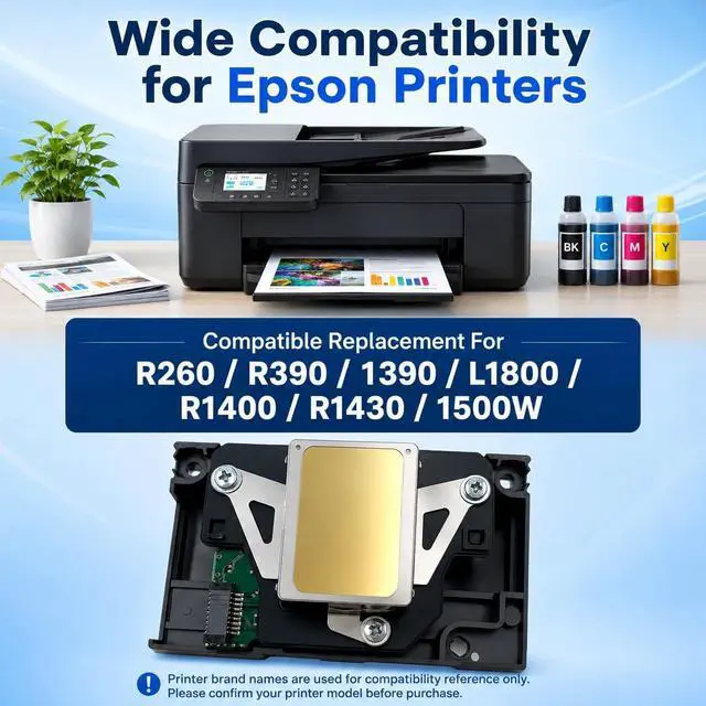Alt view image 3 of 7 - L1800 DTF Printhead Replacement New Printhead for L1800 DTF Printer, Stable Ink Flow, Compatible with R1390 / R1400 / R1430 / R1500W / R260 / R270 / R330, DTF Printer Parts & Accessories
