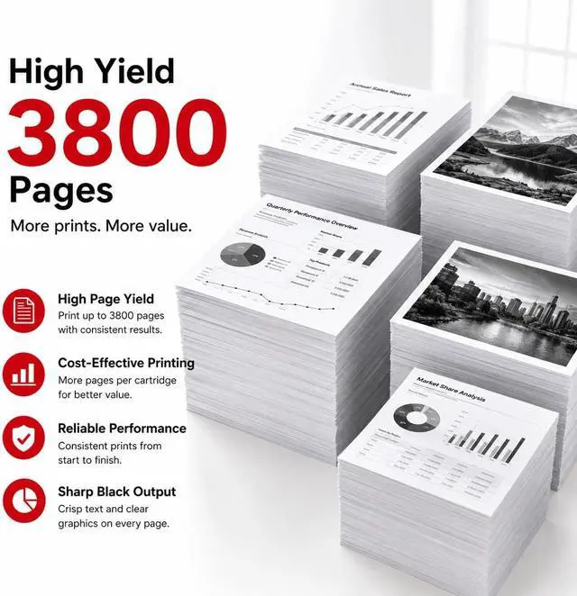 Alt view image 3 of 7 - High Yield S35 Black Toner Cartridge (7833A001AA) 1-Pack: S35 Toner Cartridge Replacement for ImageCLASS D320 D340 FAXPHONE L170 L360 LaserClass 310 320 Printer