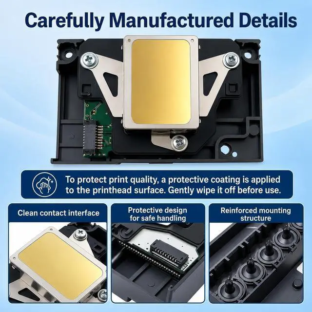 Alt view image 5 of 7 - L1800 DTF Printhead Replacement New Printhead for L1800 DTF Printer, Stable Ink Flow, Compatible with R1390 / R1400 / R1430 / R1500W / R260 / R270 / R330, DTF Printer Parts & Accessories