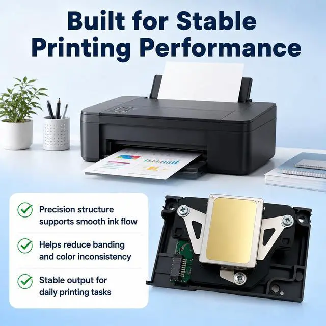 Alt view image 6 of 7 - L1800 DTF Printhead Replacement New Printhead for L1800 DTF Printer, Stable Ink Flow, Compatible with R1390 / R1400 / R1430 / R1500W / R260 / R270 / R330, DTF Printer Parts & Accessories