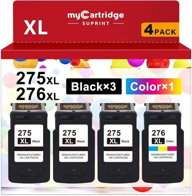 Main image of PG-275XL/CL-276XL 275 and 276 Ink Cartridges Replacement for Canon Ink 275 and 276 Canon Printer Ink 275 276 Combo Pack for Pixma TR4720 TS3522 TS3500 TR4700 TR4722 TS3520 Printer 275XL 276XL (4 Pack)