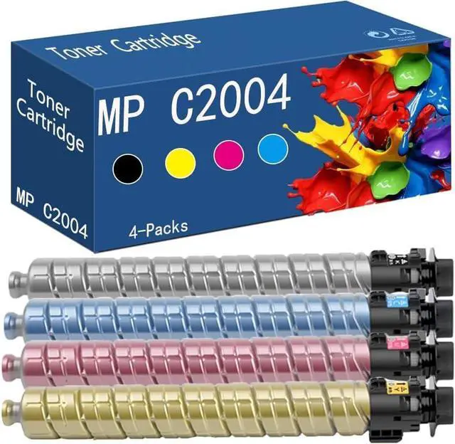 Main image of MP C2004 Toner Cartridges Compatible for Ricoh MP C2003 C2004 C2004ex C2503 C2504 C2504ex Printer Black Color High Yield 16000 Pages(Colors 4 Pack)