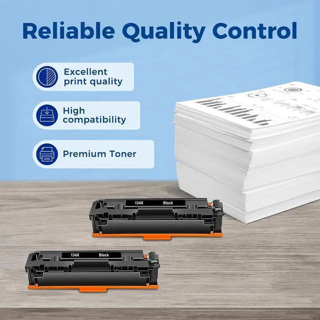 Alt view image 6 of 6 - 2-Pack Compatible for HP 134X W1340X Black Toner Cartridge MFP M234dw