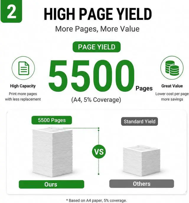 Alt view image 3 of 7 - 66S1000 Black Toner Cartridge High Yield (1-Pack)