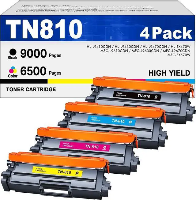 Main image of TN810 Toner Cartridges 4 Pack Replacement for Brother TN810 TN810XL
