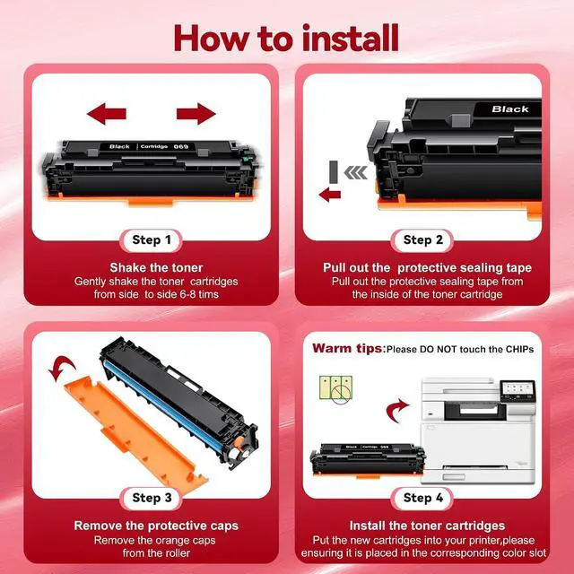 Alt view image 5 of 6 - 4-Pack 069 Toner Compatible for Canon 069 Toner Cartridge Set MF753Cdw Ink