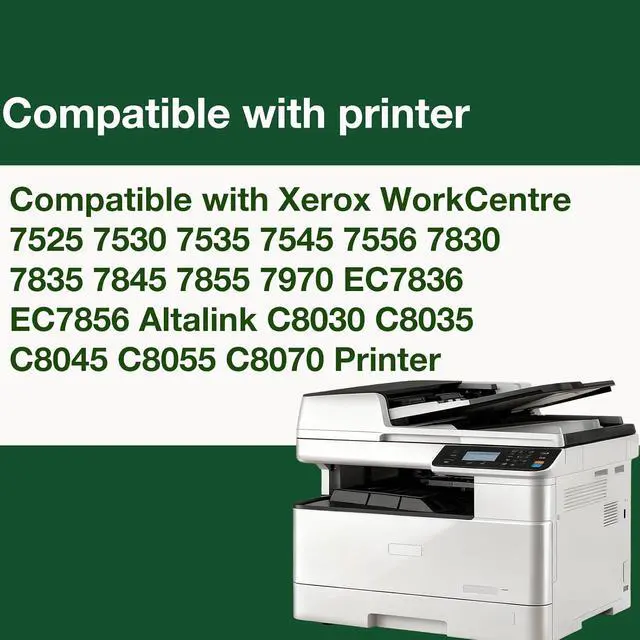 Alt view image 2 of 5 - 013R00662 Drum Cartridge Replacement for Xerox WorkCentre 7525 Drum Unit Work For Xerox WorkCentre 7530 7535 7545 7556 7830 7835 7845 7855 7970 Drum Altalink C8030 C8035 C8045 C8055 C8070 Printer