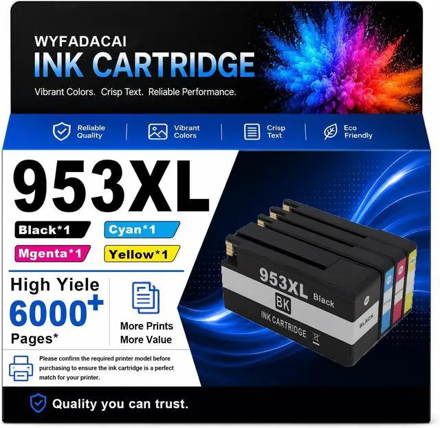 Main image of 953XL High Yield Ink Cartridges Replacement for HP