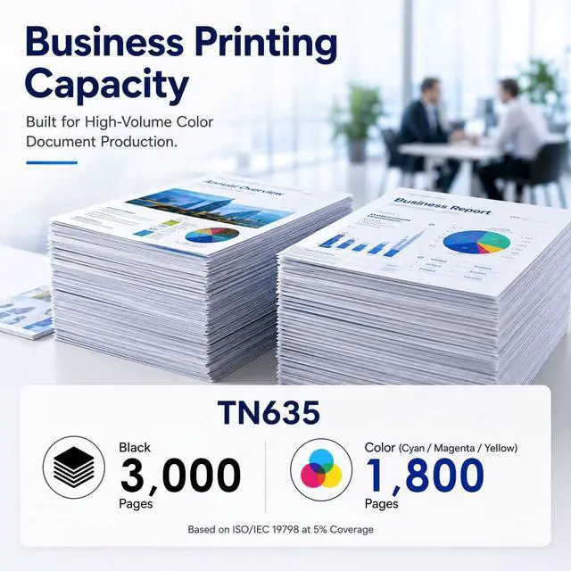 Alt view image 4 of 7 - TN 635 Toner for Brother tn635 Toner Cartridge TN 635XL 635XXL TN635XL TN635 XL XXL for HL-L8430CDW L8430CDWT L8570CDW MFC-L8730CDW L8930CDW L8970CDW EX575 Printer Black Cyan Magenta Yellow