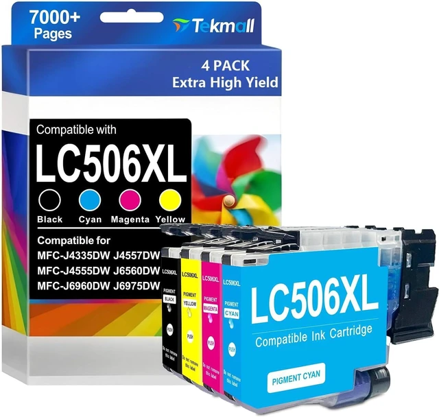 Main image of LC506XL Extra High Yield Ink Cartridges, 4 Pack