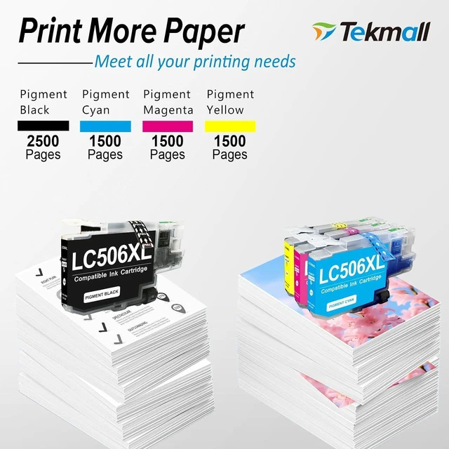 Alt view image 2 of 7 - LC506XL Extra High Yield Ink Cartridges, 4 Pack