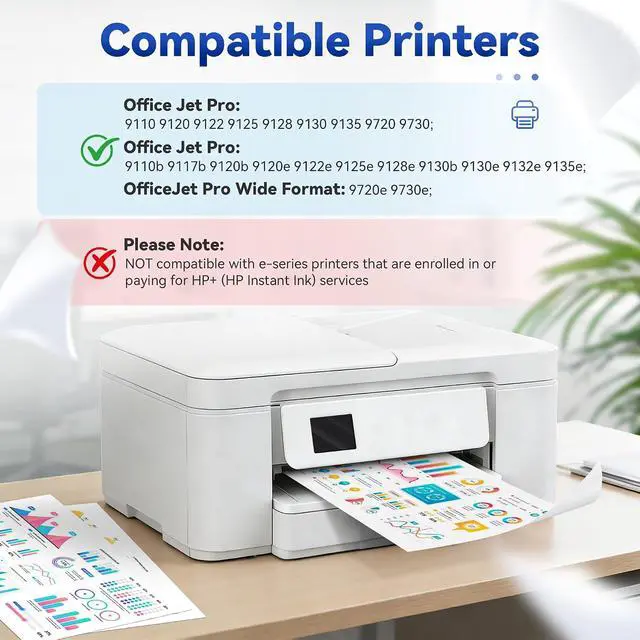 Alt view image 2 of 7 - 936e 936 High Yield Ink Cartridges 4 Pack Compatible with HP 9125e 9135e