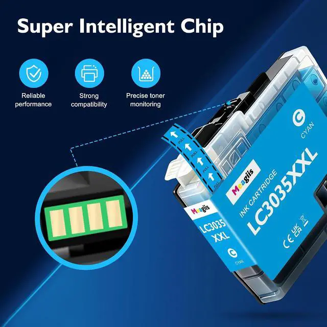 Alt view image 4 of 7 - LC3035XXL Ink Cartridges Super High-Yield 5-Pack Replacement for Brother