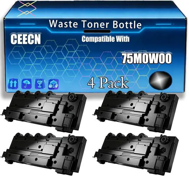 Main image of 75M0W00 Waste Toner Bottle Compatible for Lexmark CS531 CS6321 CX532 CX635 CS531dw CX532adwe CS632dwe CX635adwe Printers, with Chip, Bright Colors Clear Printing (4 Pack Black)