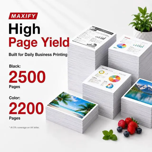 Alt view image 3 of 7 - PGI-2200XL Ink Cartridges High Yield Replacement for Canon 2200