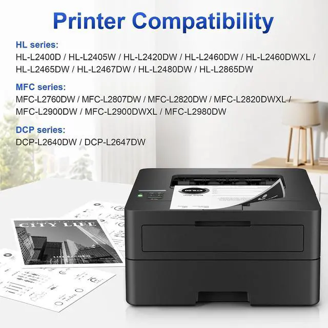 Alt view image 2 of 7 - TN830XL 2BK Replacement for Brother TN830XL/V/R High Yield Toner Cartridges