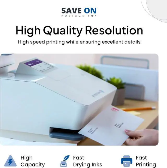 Alt view image 6 of 7 - Compatible Pitney Bowes SL-870-1 Red Ink Cartridge Inkjet Printer Ink for SendPro Mailstation CSD1 Postage Meter Machine - PB Replacement Printer Cartridge w/OEM Compatibility