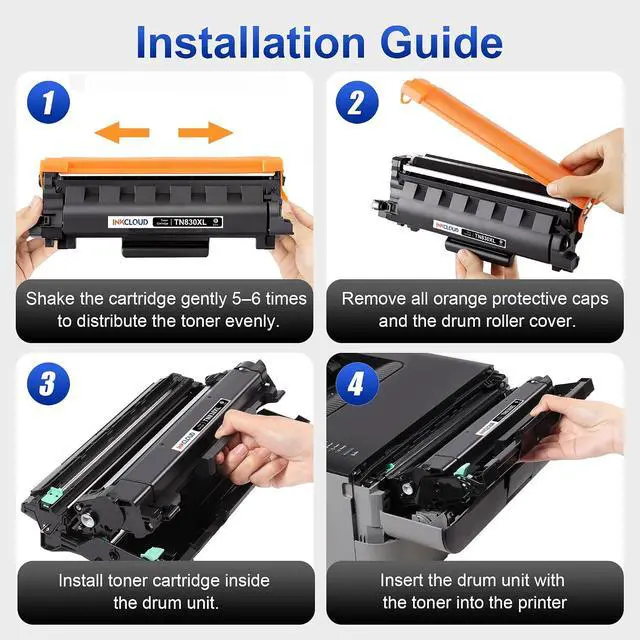 Alt view image 4 of 7 - TN830XL 2BK Replacement for Brother TN830XL/V/R High Yield Toner Cartridges