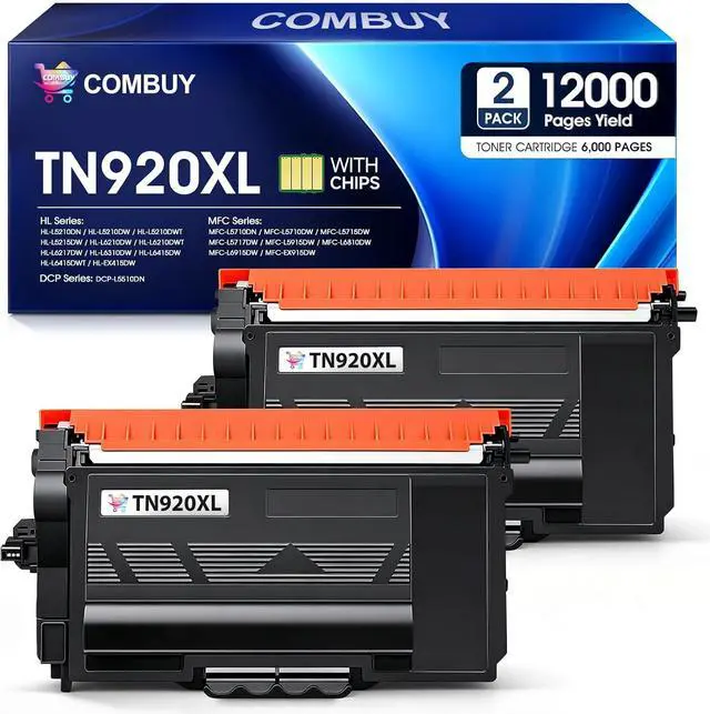 Main image of TN920XL TN920 Toner HL-L6210DW MFC-L5915DW Replacement for Brotner TN 920XL TN920UXXL TN920XXL for HL-L5210DN HL-L5210DW HL-L5210DWT HL-L5215DW HL-L6210DWT HL-L6310DW MFC-L6810DW (2 Black,High Yield)