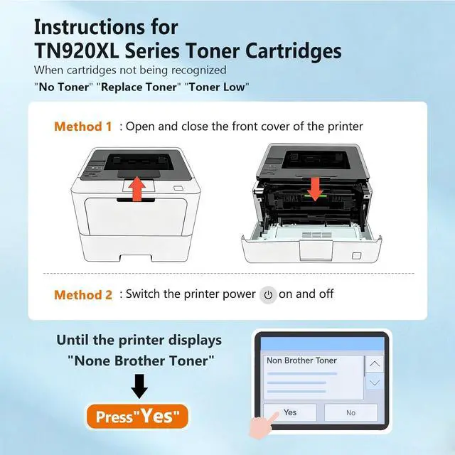 Alt view image 5 of 7 - TN920XL TN920 Toner HL-L6210DW MFC-L5915DW Replacement for Brotner TN 920XL TN920UXXL TN920XXL for HL-L5210DN HL-L5210DW HL-L5210DWT HL-L5215DW HL-L6210DWT HL-L6310DW MFC-L6810DW (2 Black,High Yield)
