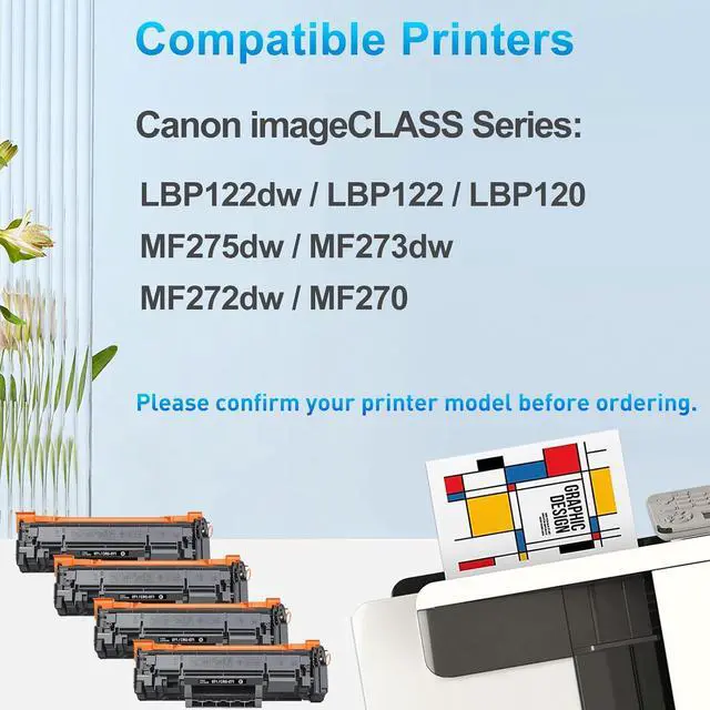 Alt view image 2 of 7 - 071 Black Toner Cartridge Replacement for Canon 071 071H CRG071 CRG-071 H for ImageClass LBP122dw MF273dw MF275dw LBP122 LBP120 MF270 MF272dw Printer (4-Pack)
