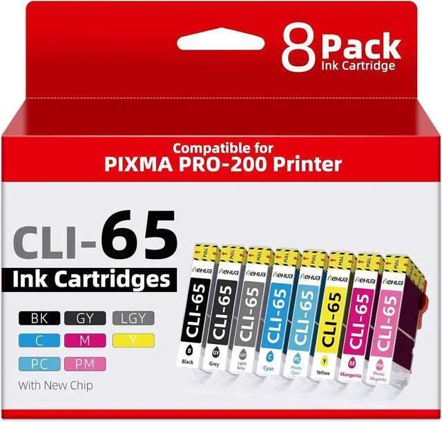 Main image of CLI-65 Ink Cartridge with Chip Replacement for Canon PRO 200 Ink Cartridges